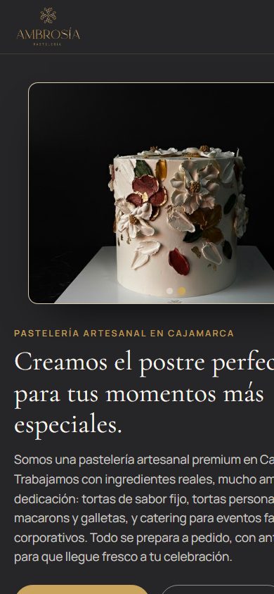 Ambrosía Pastelería en el celular